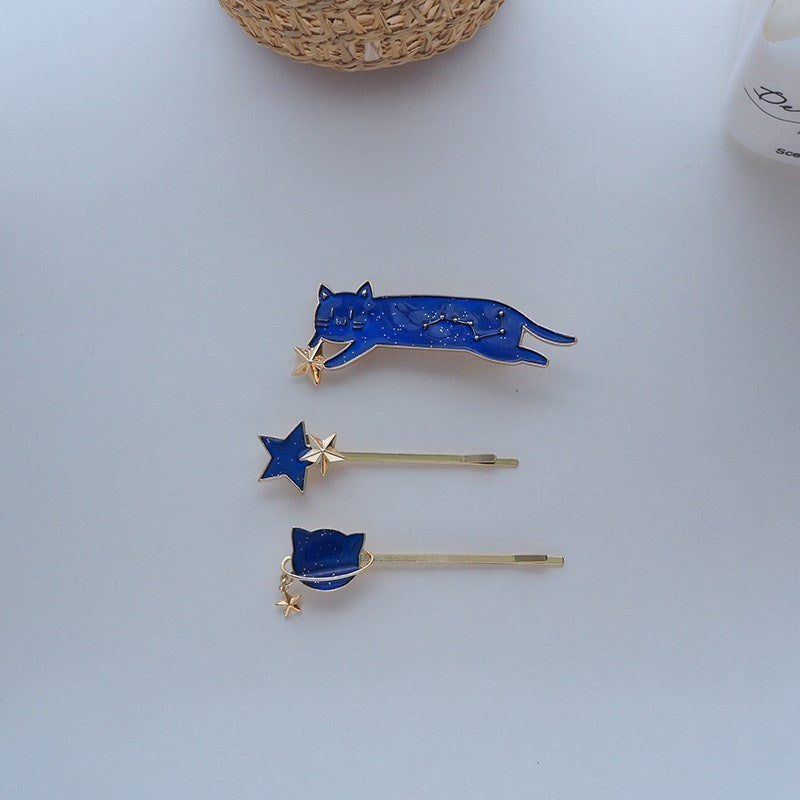 Ear Hairpin Starry Sky Super Fairy Clip Hairpin Short Hair Side Word Clip