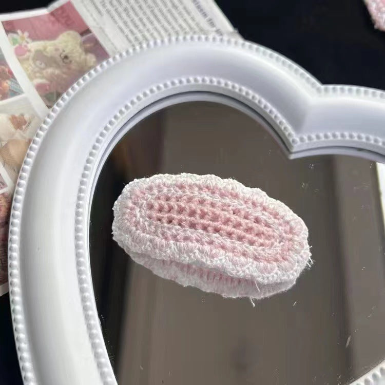 Versatile Knitted Yarn Sweet Flower Hair Clip