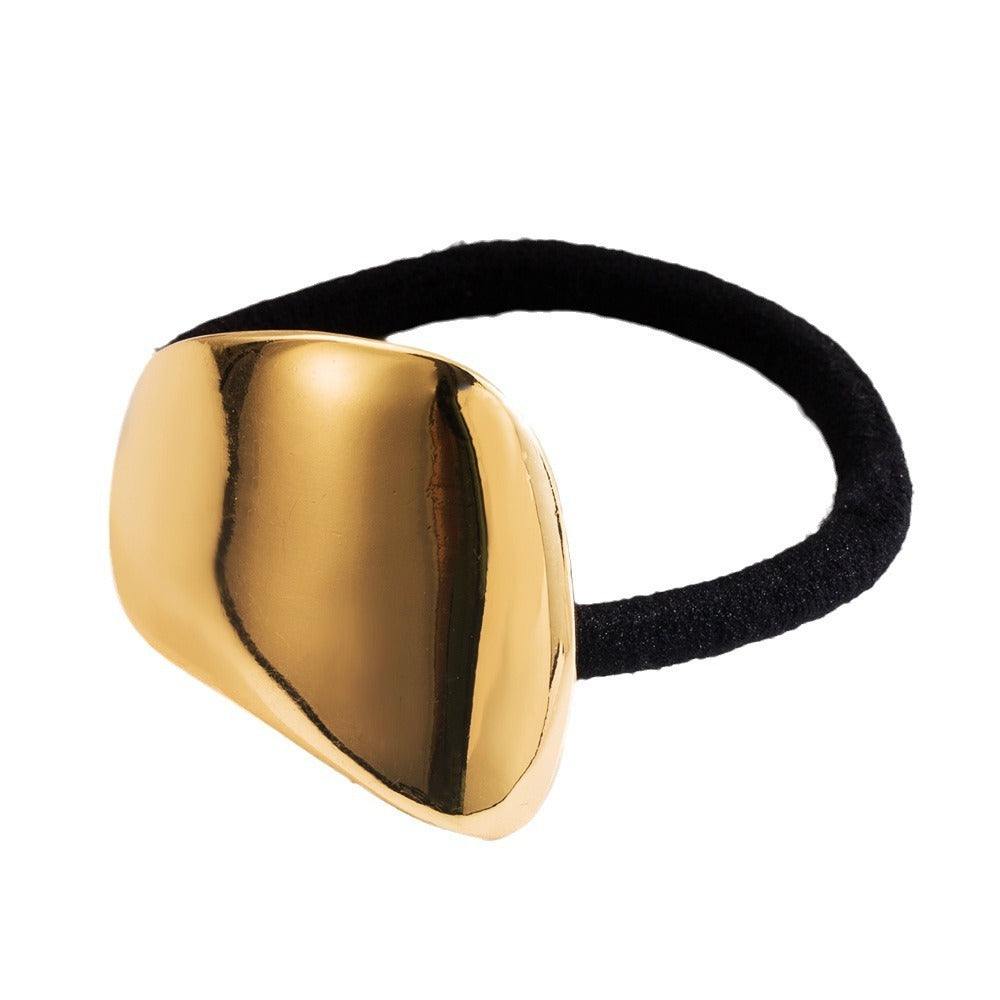 European And American Metal Glossy Surface Elastic Hair Ring