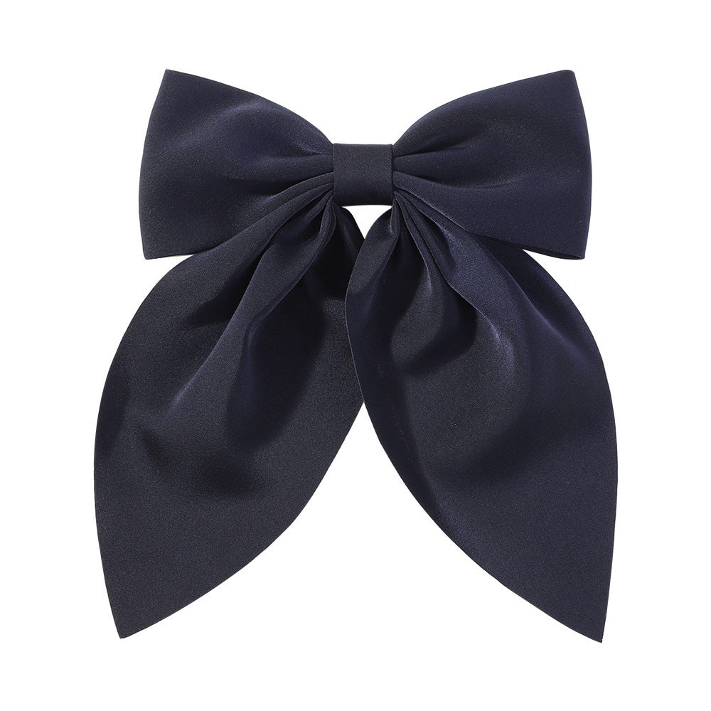 Women's Fashion Solid Color Large Bow Barrettes