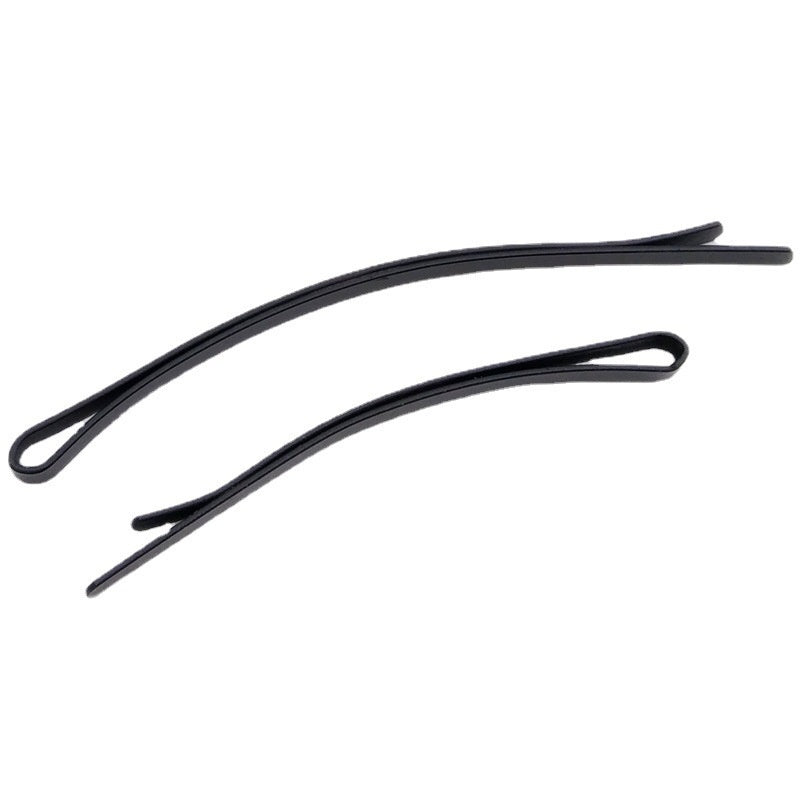 Female Minimalist Black Straight Hair Clip