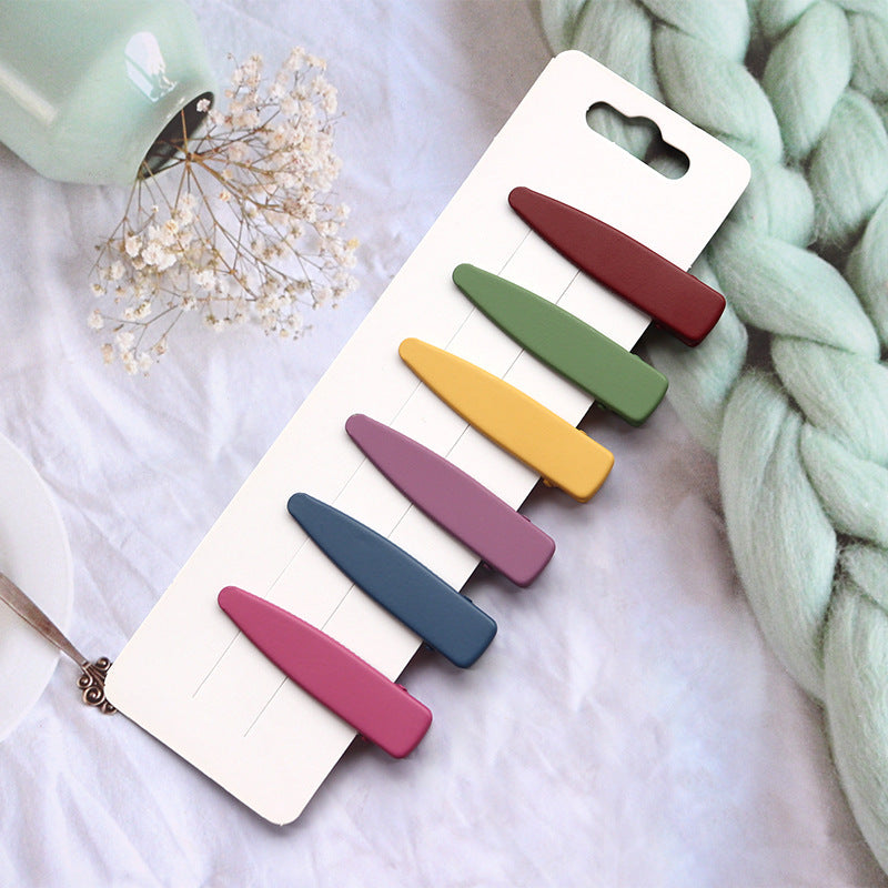 Coffee Color Series Barrettes Girl Side Clip Duckbill Clip Internet Celebrity