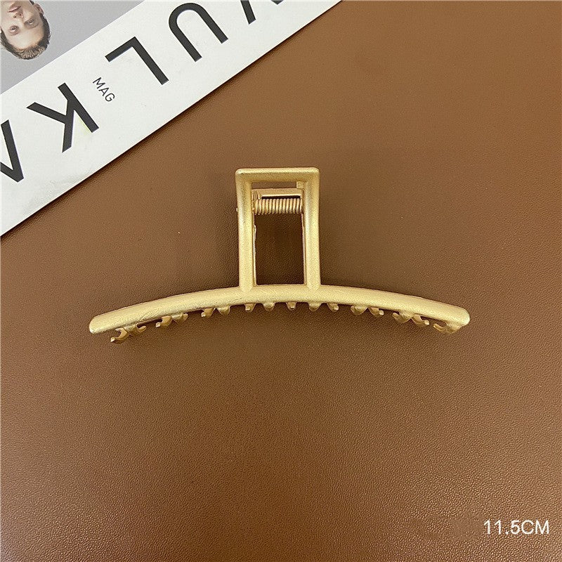 Large Metal Grab Clip Back Head Pan Hair Elegant Gold Headdress Female