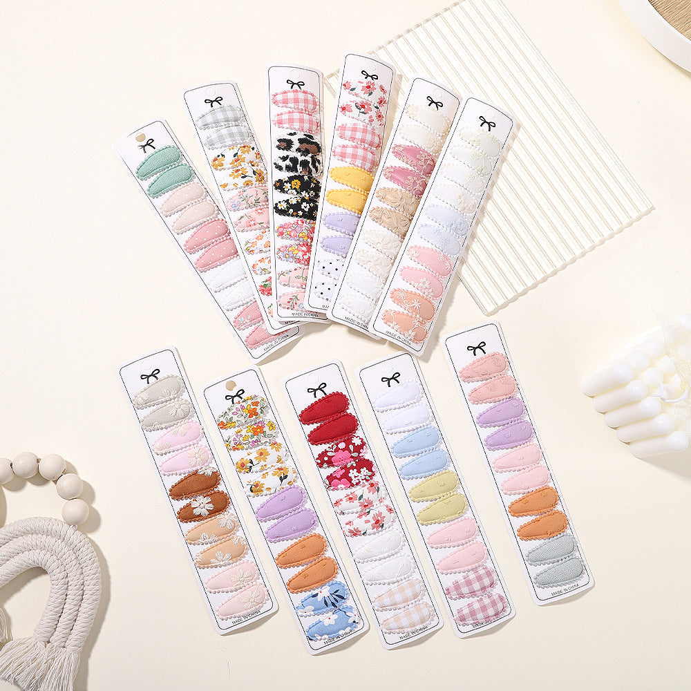 Children's Small Size BB Clip Fabric Embroidery Hair Clip