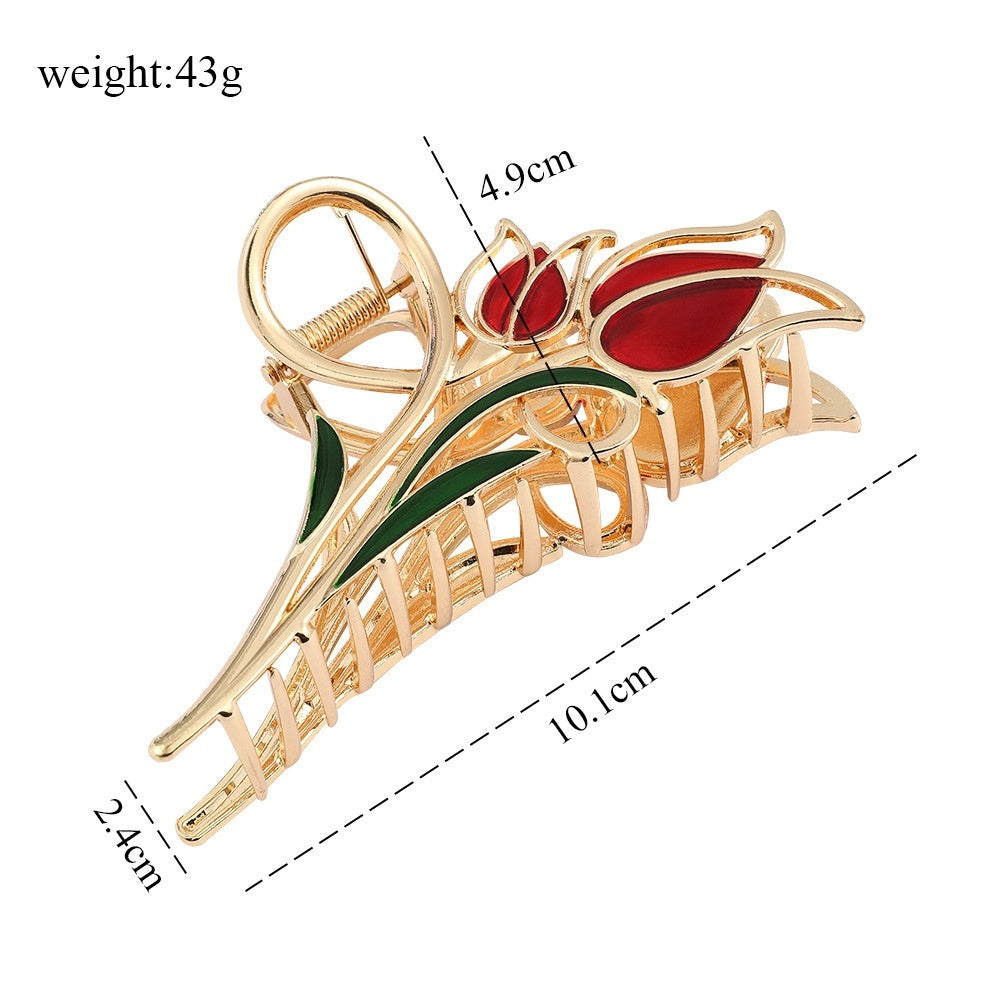 Elegant Graceful Barrettes Lily Flower Hair Claw
