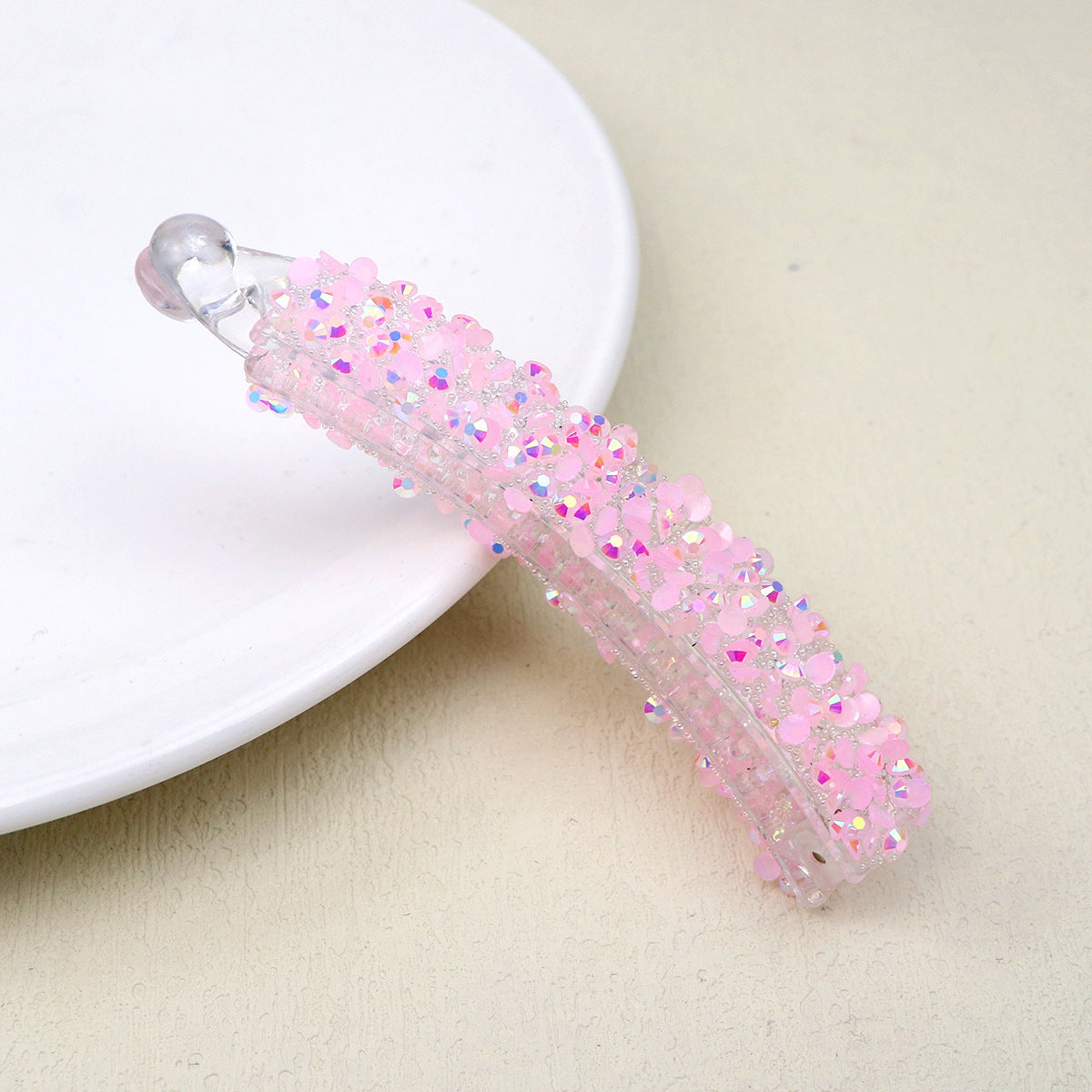 Diamond In The Debris 10cm Banana Clip Pearl Hair Bun