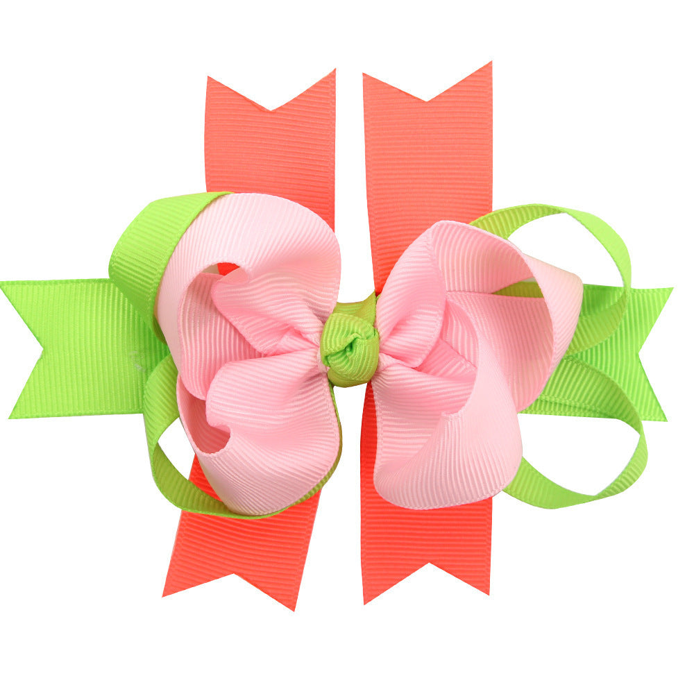 Girls' Double Layer Bubble Bow Hair Clip