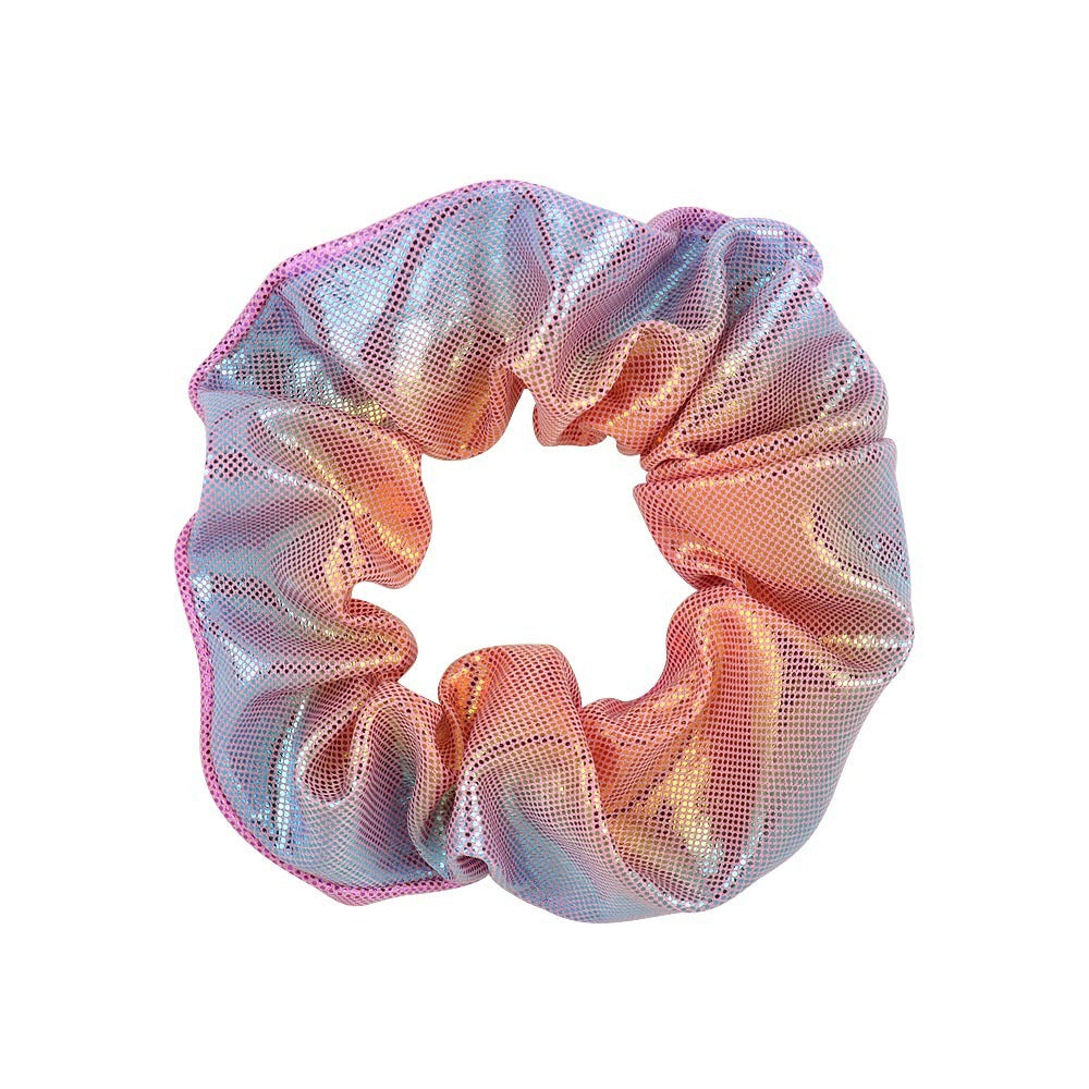 16 Color Laser Cloth Hair Ring Bronzing Two-tone Gradient Pork Intestine Circle Head Flower