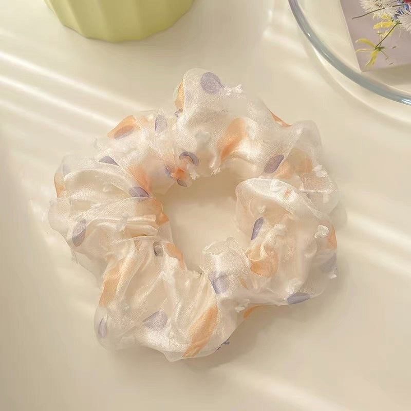 Summer Super Fairy Sweet Lace Large Intestine Hair Ring