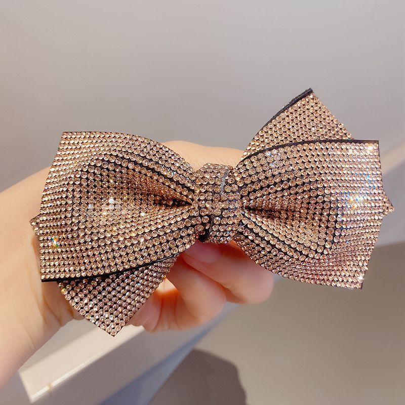 Women's Fashion Rhinestone Double Bow Hair Clip
