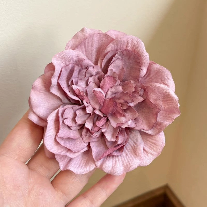Women's Peony Headdress Barrettes Side