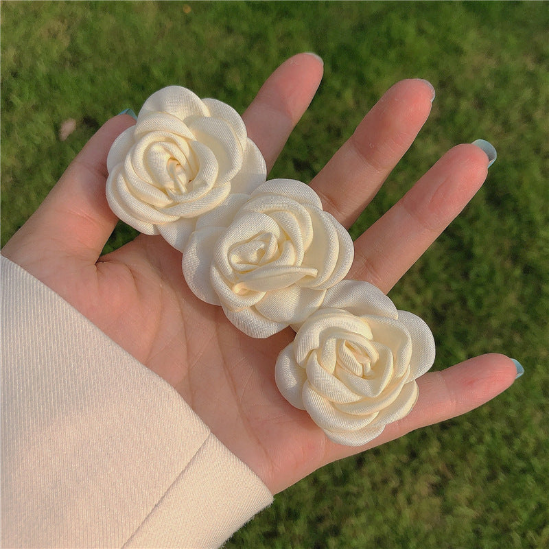 Summer Camellia Barrettes Flower Back Head Head Clip