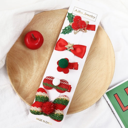 Children's Hair Accessories Christmas Clip Cute Bb Does Not Hurt