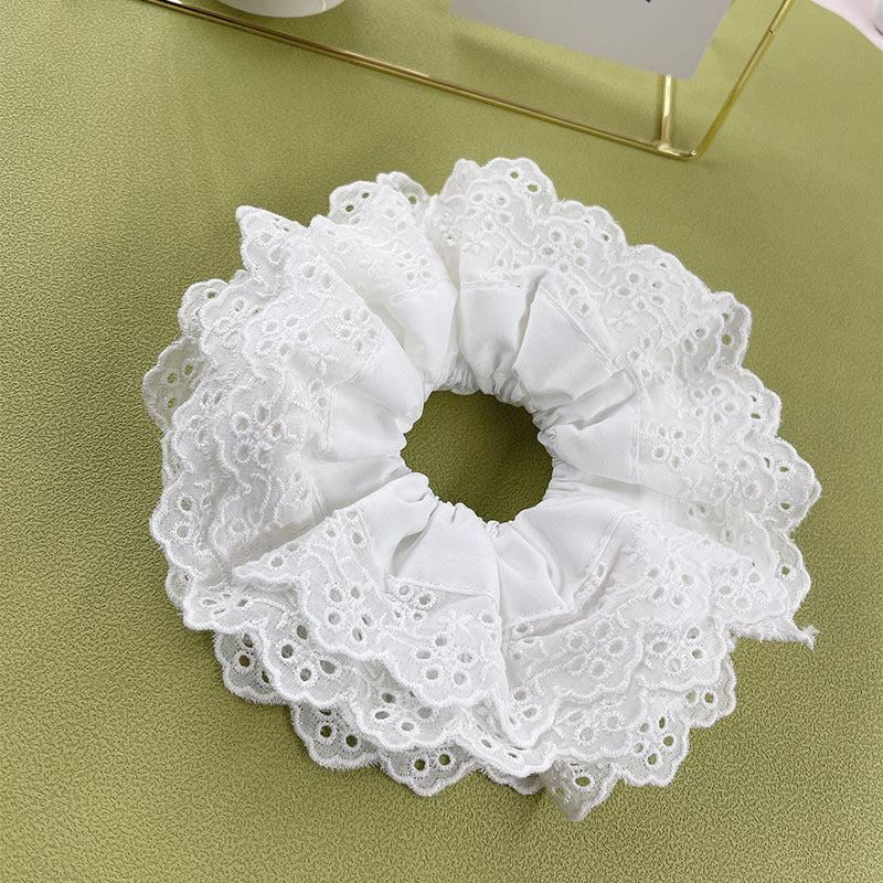 Lace Handmade French Hollow Cotton Personality Trendy Hair Ring