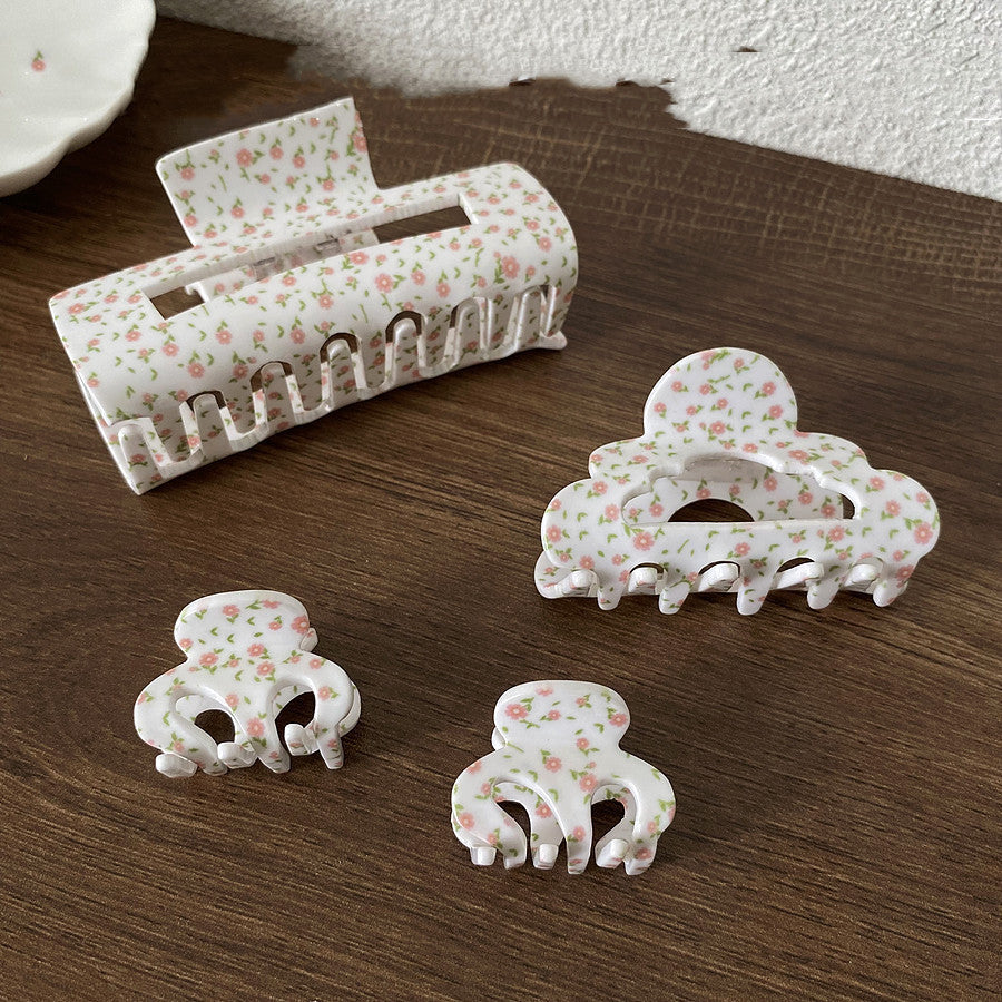 Nice Women's Simple Vintage Print Hair Clip