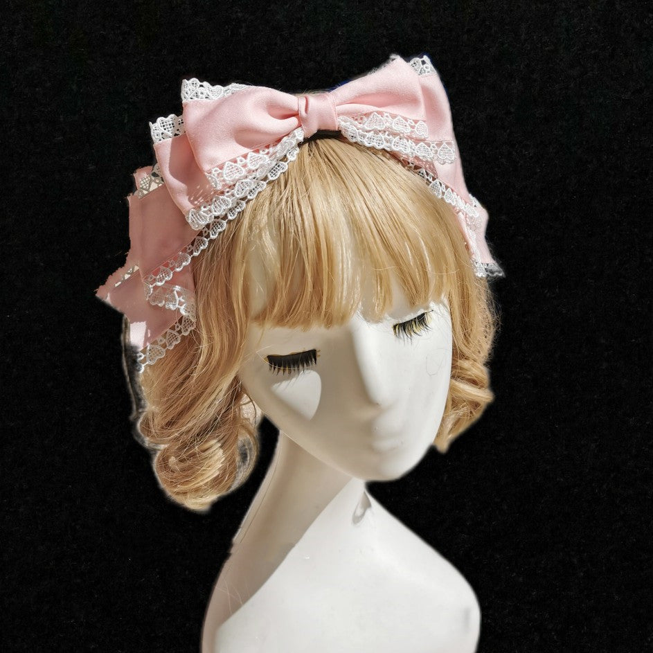 Versatile Lolita Lace Bow Hairband Hair Clip