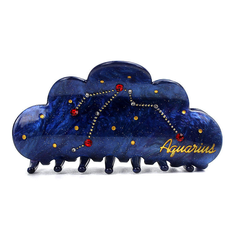New Twelve Constellation Barrettes Women's Large Grip