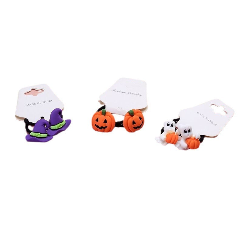 Cute Halloween Pumpkin Ghost Children's Hair Ring