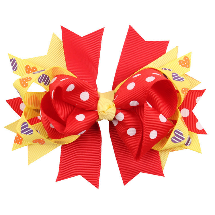 Fashion Simple Children's Colorful Bow Hair Clip