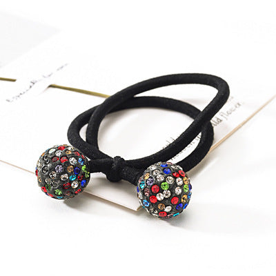 Rhinestone Ball Hair Ring Hair Accessories  Sweet Hair Elastic Band
