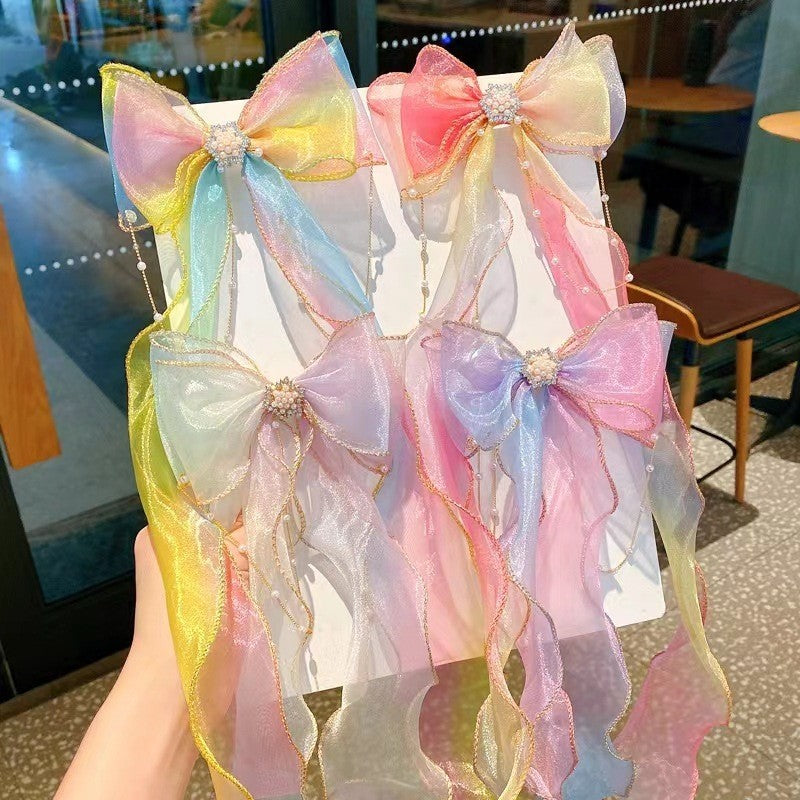 Female Sweet Desire Mesh Bow Hair Clip