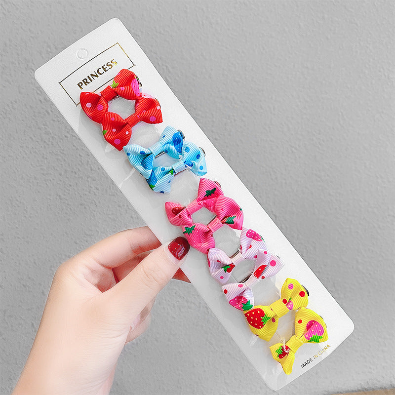 Baby Bow  Childrens Bangs Headdress Broken Hair Clip Princess Hair Ornament