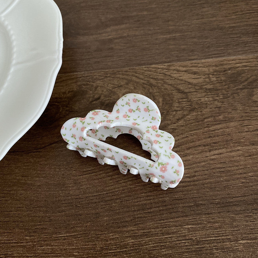 Nice Women's Simple Vintage Print Hair Clip