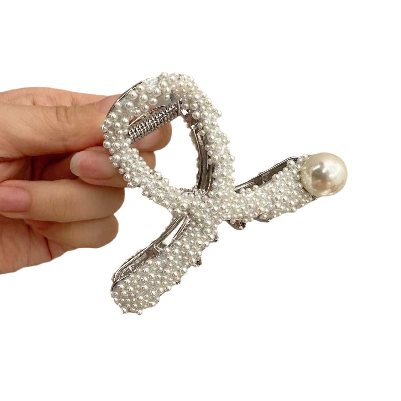 Fashion Pearl Barrettes Back Head Updo