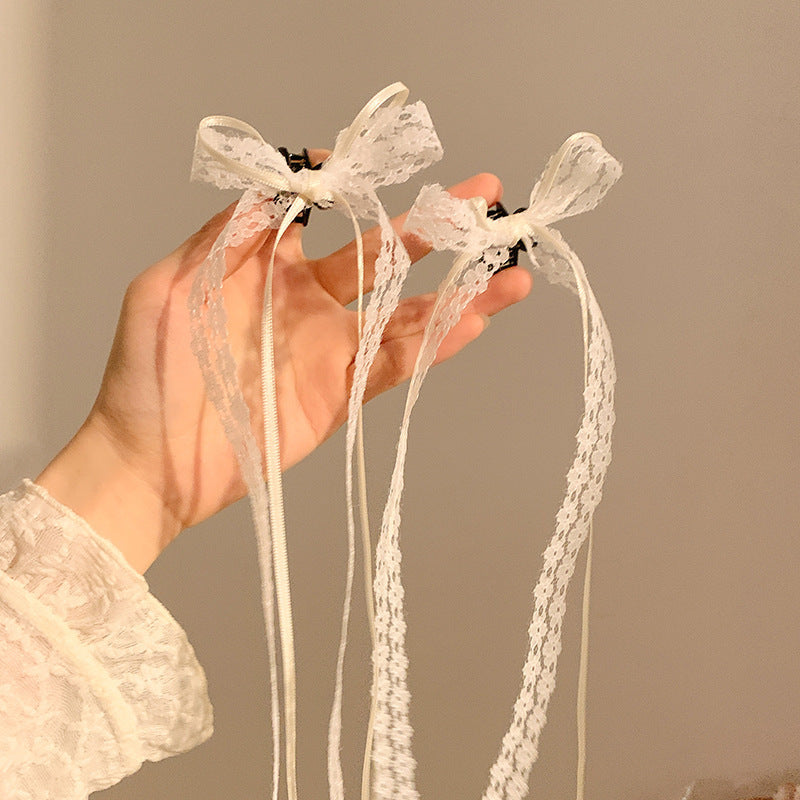 Lace Ribbon Hair Tie Bow Barrettes