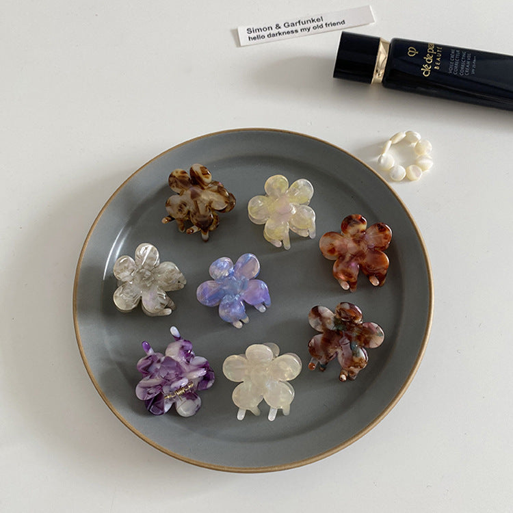 Temperament Small Size Vintage Flower Grip Barrettes