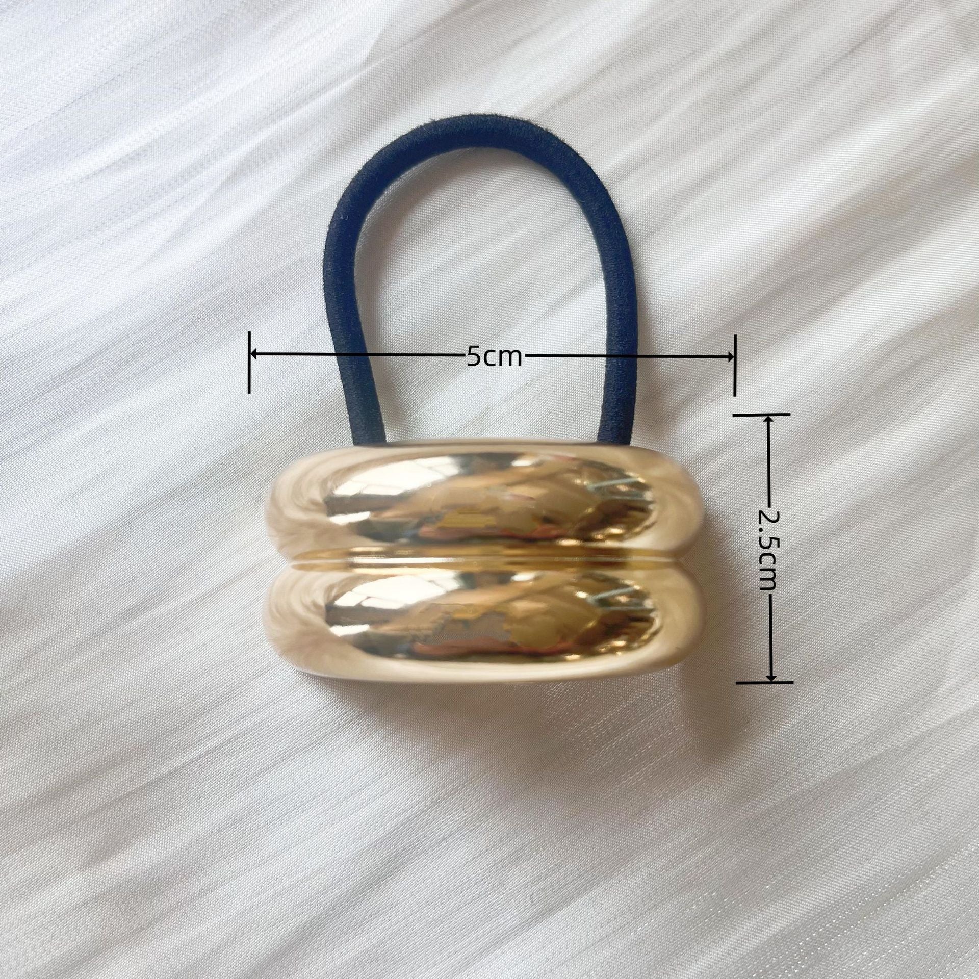 Geometric Metal Concave-convex Elastic Temperament Hair Ring Hair Rope