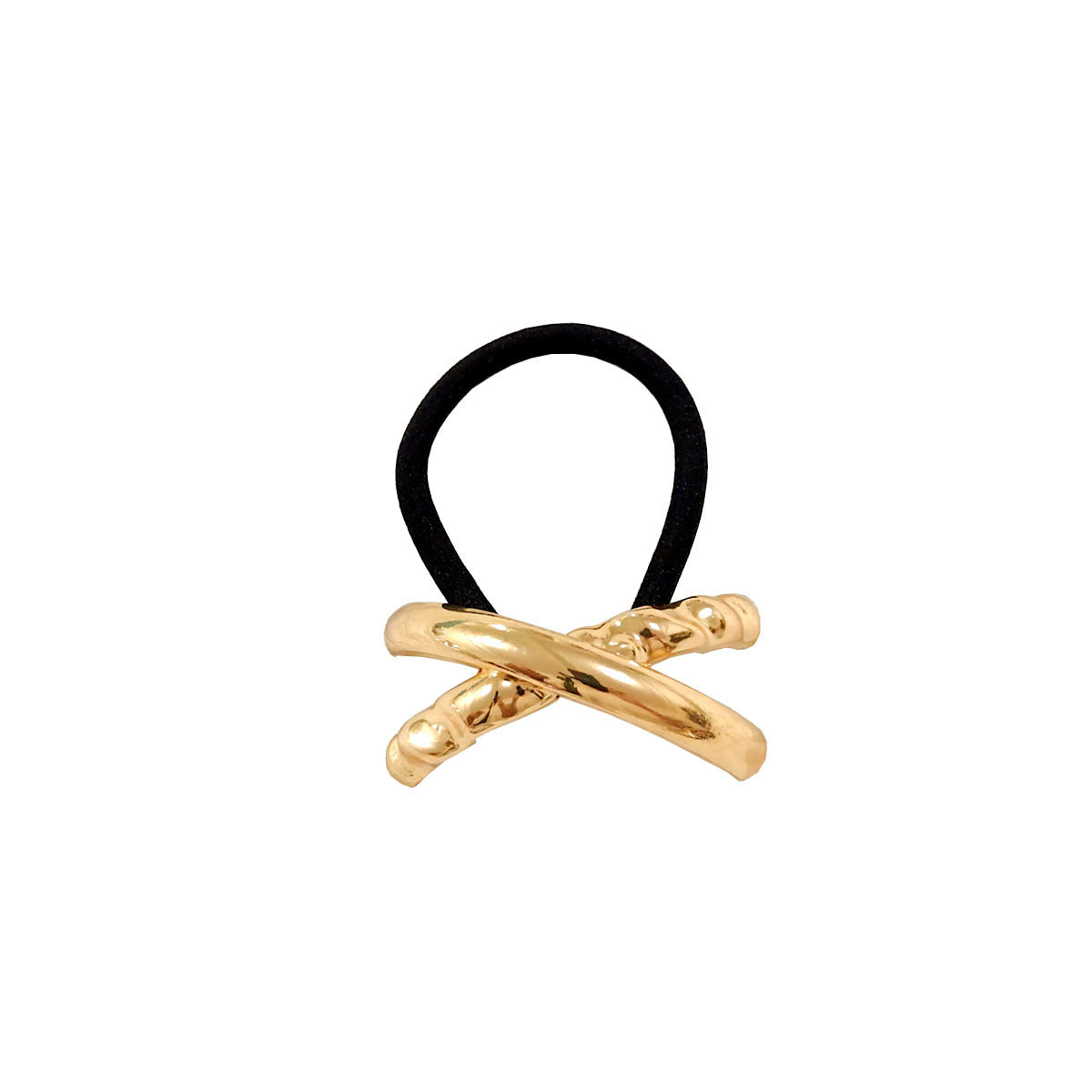 Geometric Metal Concave-convex Elastic Temperament Hair Ring Hair Rope
