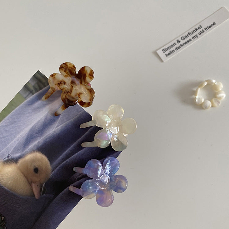 Temperament Small Size Vintage Flower Grip Barrettes