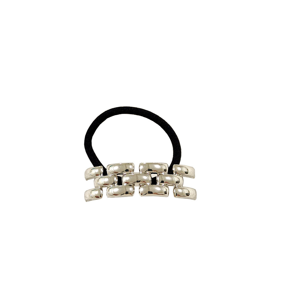 Geometric Metal Concave-convex Elastic Temperament Hair Ring Hair Rope