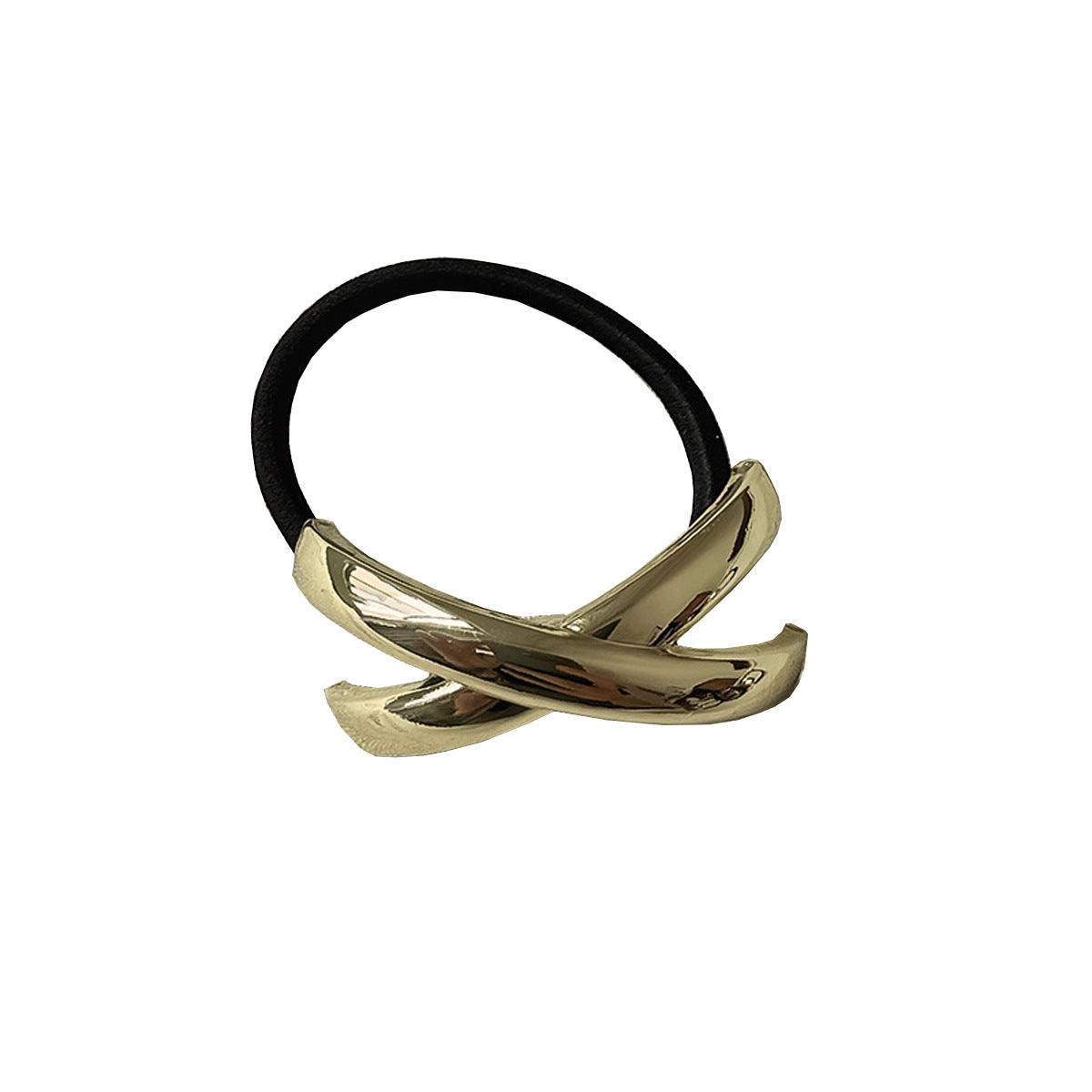 Geometric Metal Concave-convex Elastic Temperament Hair Ring Hair Rope