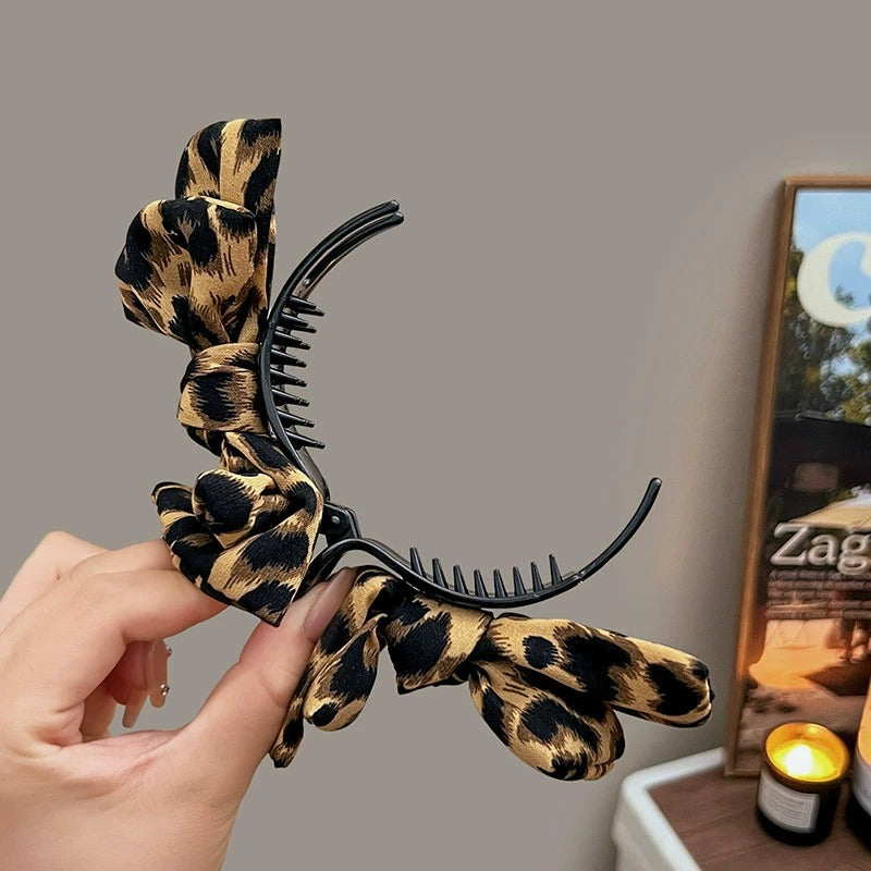 High-grade Headdress Leopard Bow Barrettes