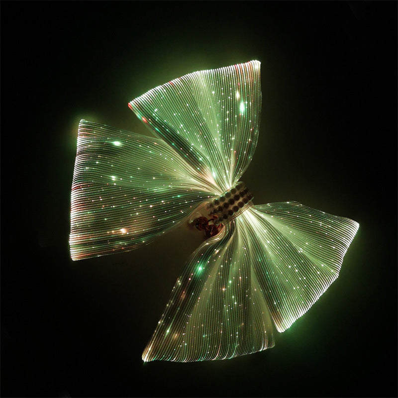 Luminous Barrettes Bowknot Optical Fiber Hair Accessories LED Disco