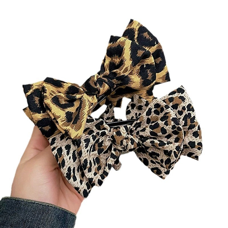 High-grade Headdress Leopard Bow Barrettes