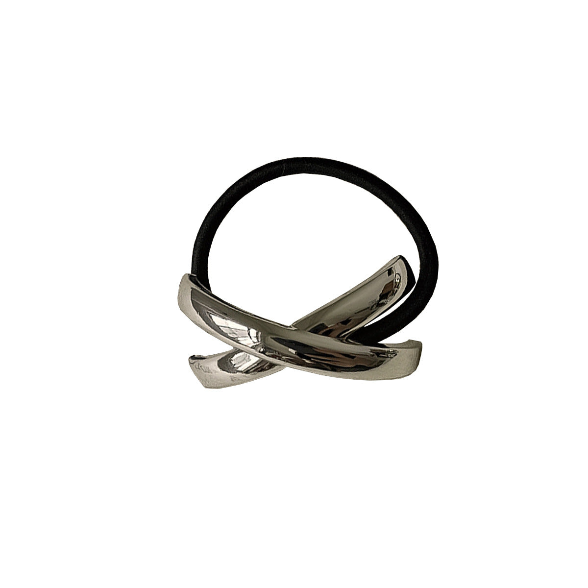 Geometric Metal Concave-convex Elastic Temperament Hair Ring Hair Rope