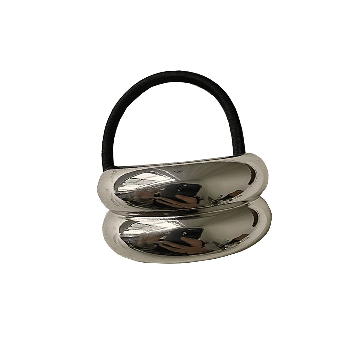 Geometric Metal Concave-convex Elastic Temperament Hair Ring Hair Rope