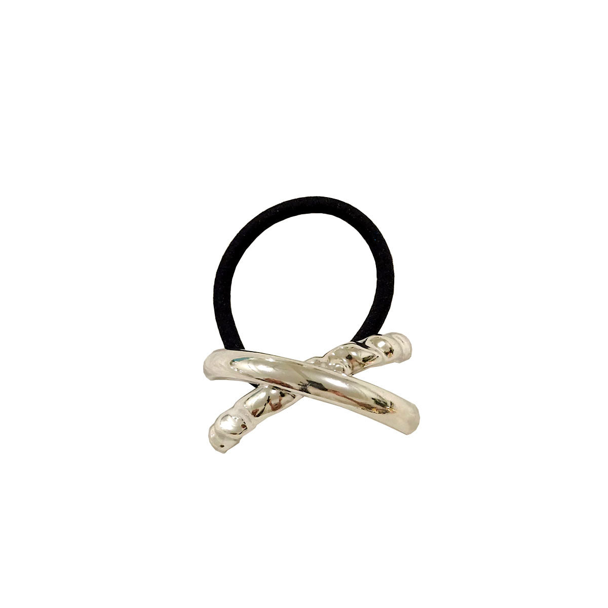 Geometric Metal Concave-convex Elastic Temperament Hair Ring Hair Rope