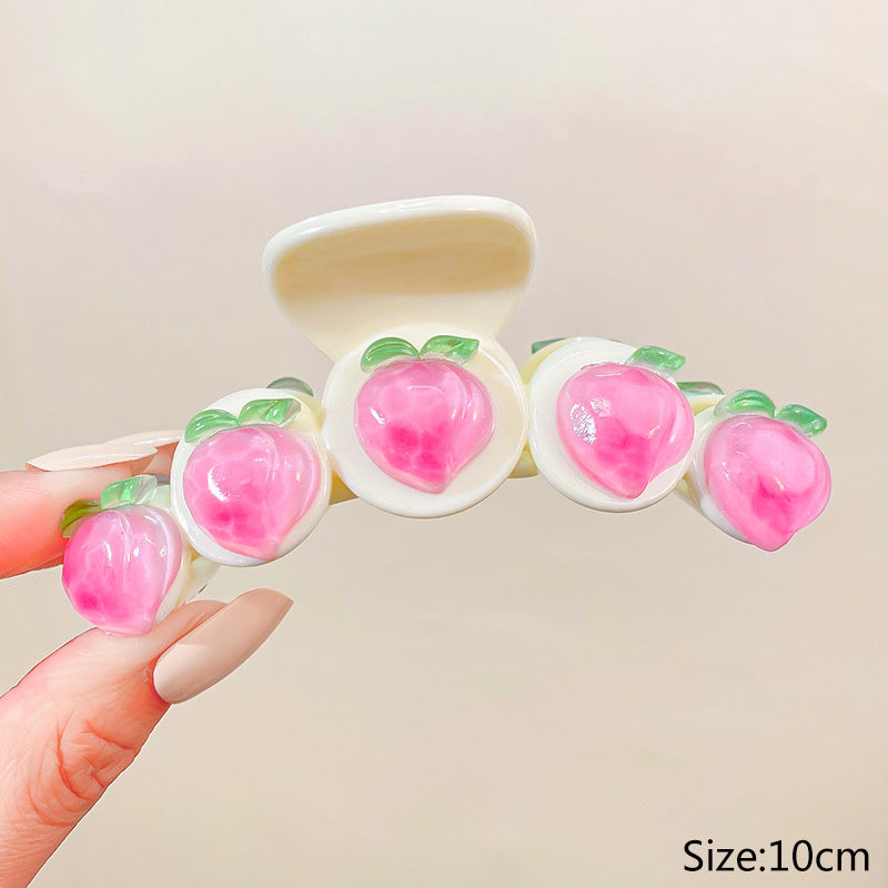 Women's Transparent Cute Sweet Cream Gum Hair Clip