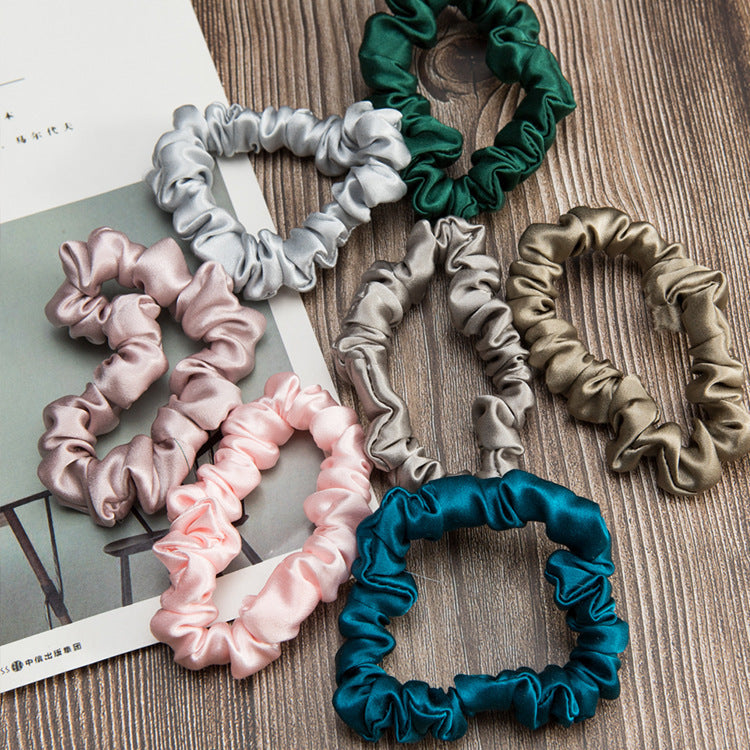 Silk Rubber Band Elastic Hair Accessories Bundle Colon Ring