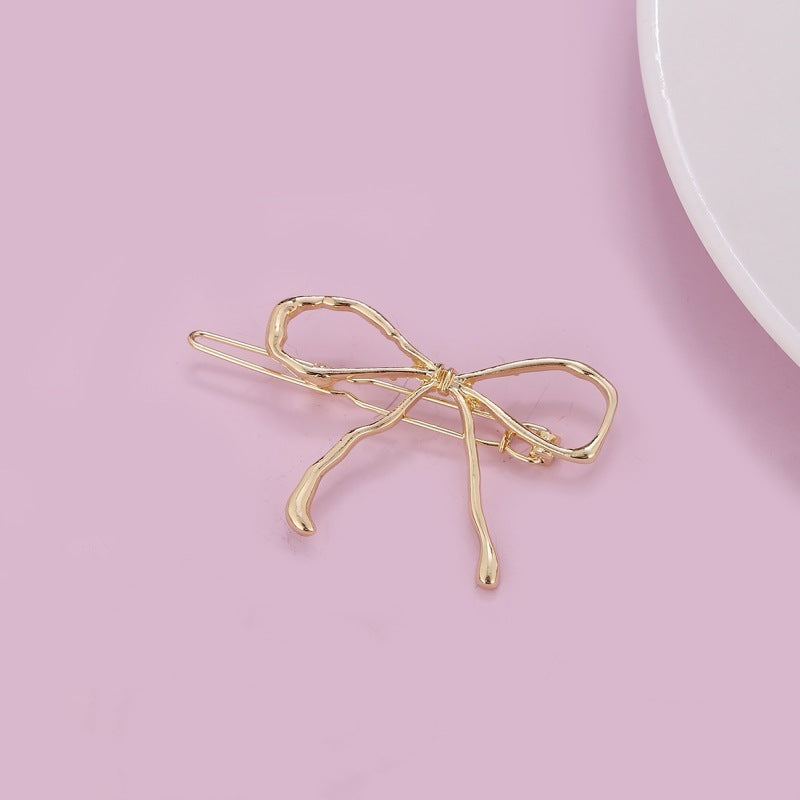 Ins Bow Barrettes Graceful And Fashionable Irregular Hair Accessories