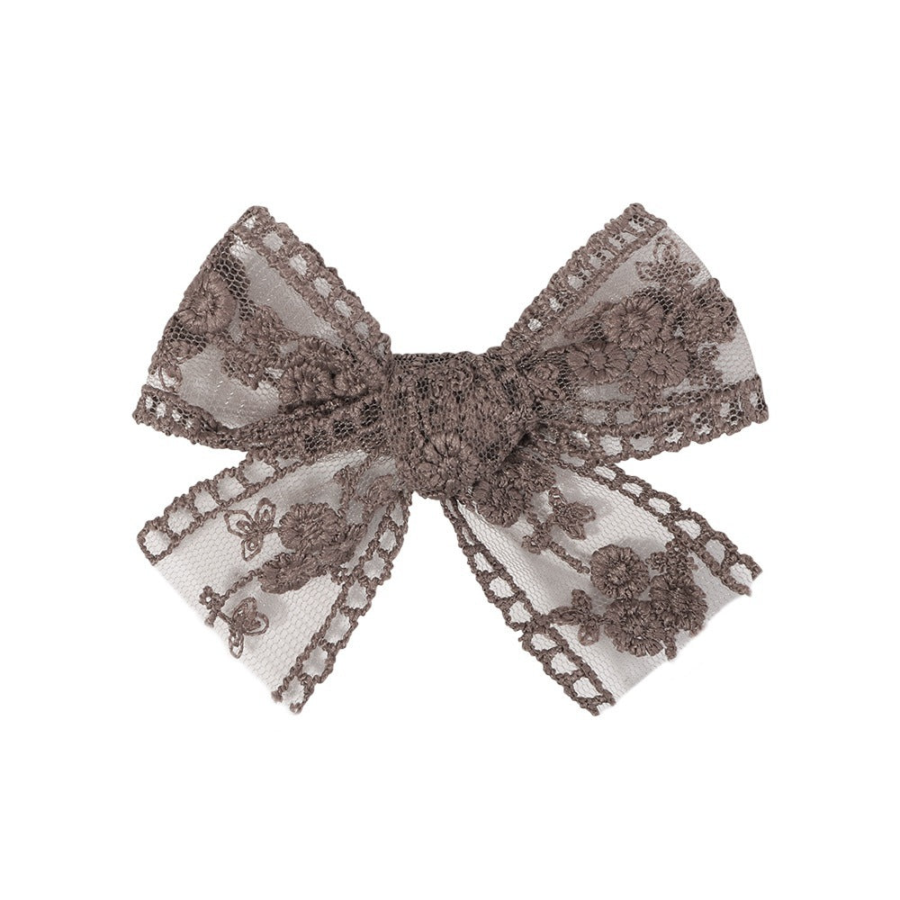 Children's Bow Lace Embroidery Barrettes