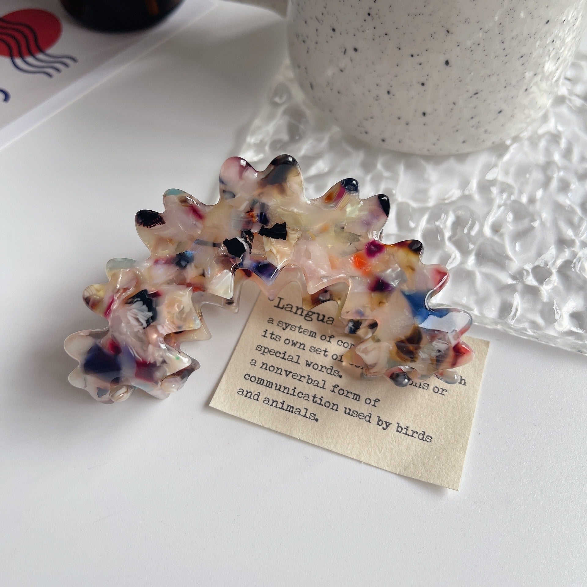 Women's Simple Acetate Wavy Flower Hair Clip