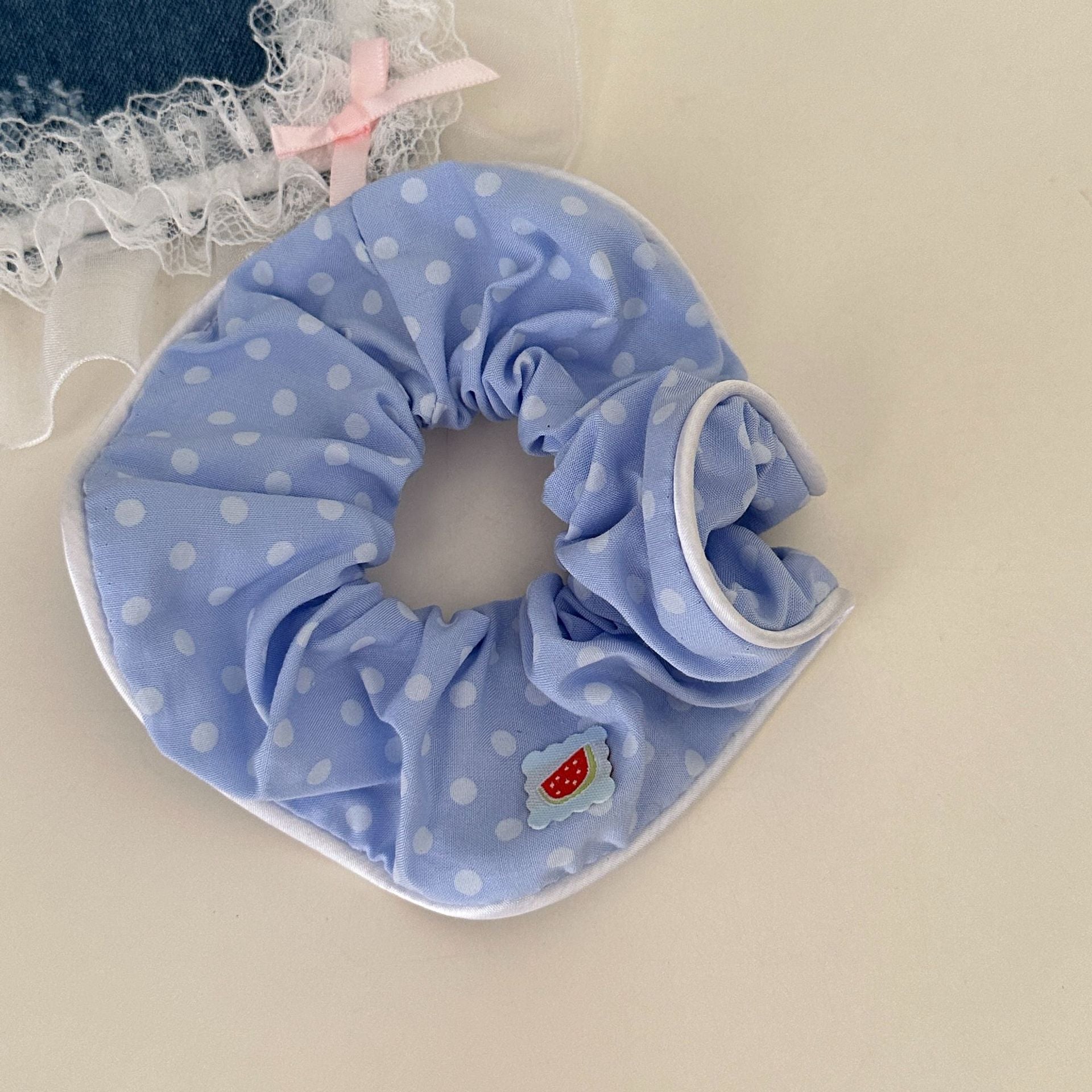 Sweet Floral Plaid Large Intestine Hair Ring Stripe Hair Ring Hair Rope Hair Accessories