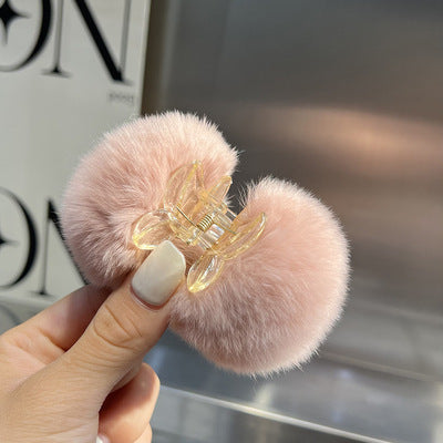 Elegant Pompons Barrettes Back Head