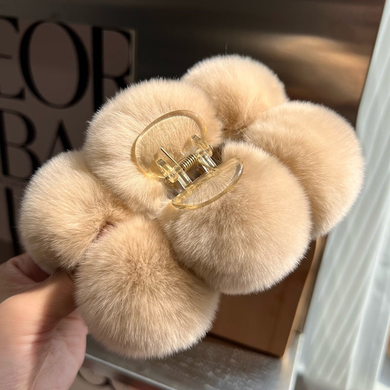 Best Korea Real Otter Hair Hair Clip Female