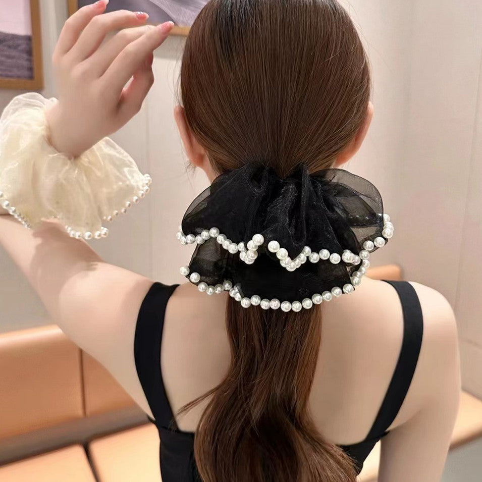 Best Women's Fashionable Temperamental All-match Lace Mesh Large Intestine Hair Ring